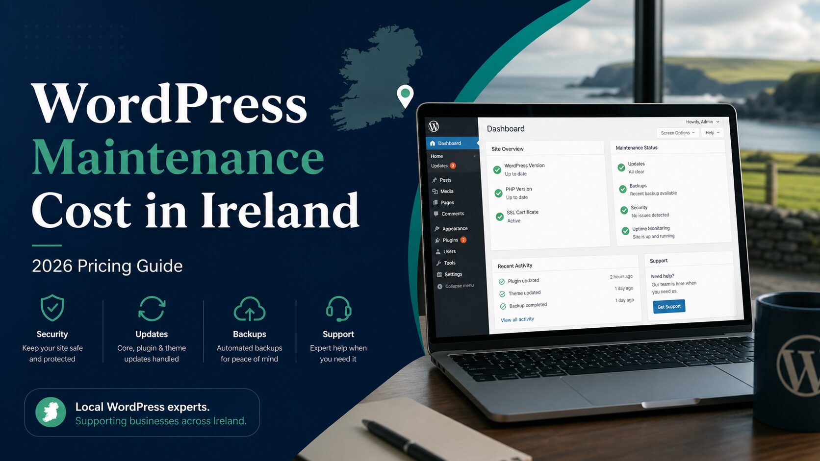 WordPress maintenance cost in Ireland