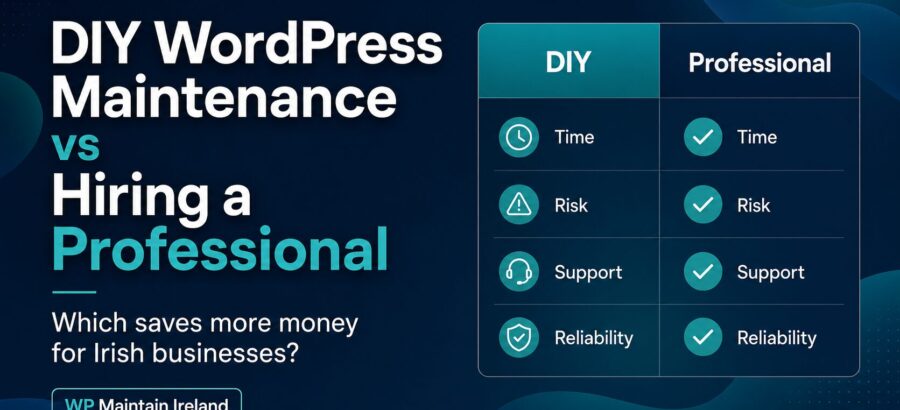DIY WordPress maintenance vs professional support in Ireland