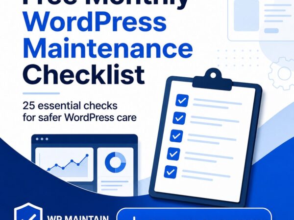 How to maintain a WordPress website monthly checklist